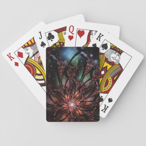 Soft and tenderness fractal fantasy flower  invita playing cards