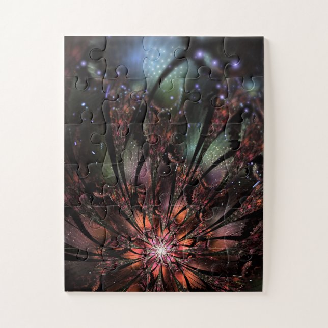Soft and tenderness fractal fantasy flower  jigsaw puzzle (Vertical)