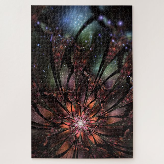 Soft and tenderness fractal fantasy flower  jigsaw puzzle (Vertical)