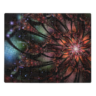 Soft and tenderness fractal fantasy flower jigsaw puzzle