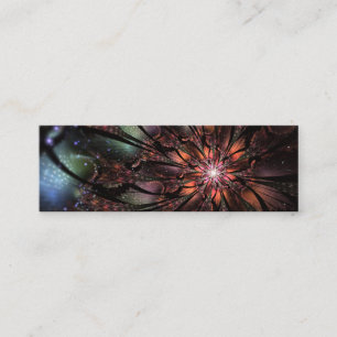 Soft and tenderness fractal fantasy flower mini business card