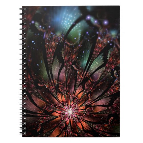 Soft and tenderness fractal fantasy flower notebook
