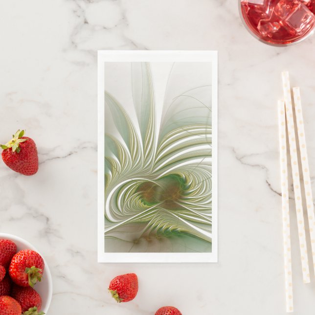 Soft and tenderness fractal fantasy flower  paper guest towels (Insitu)