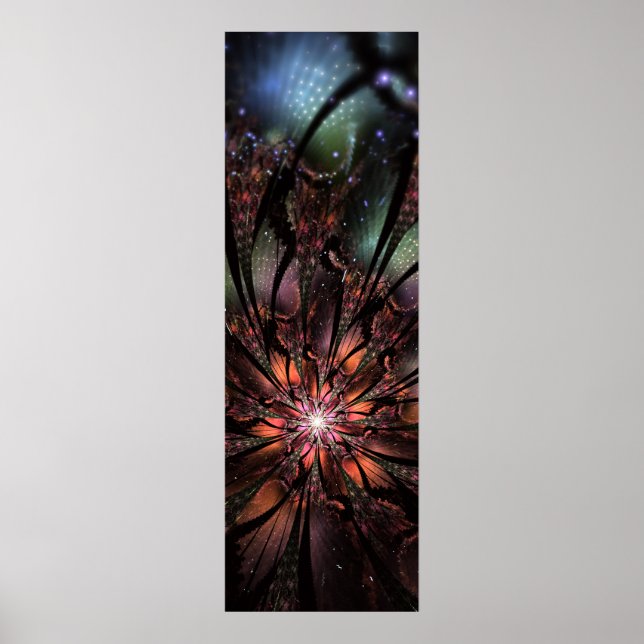 Soft and tenderness fractal fantasy flower  poster (Front)