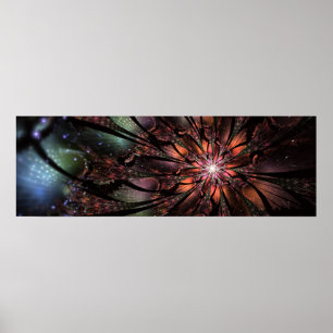 Soft and tenderness fractal fantasy flower poster