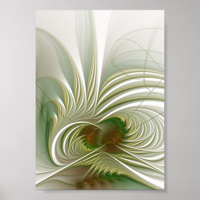 Soft and tenderness fractal fantasy flower  poster (Front)