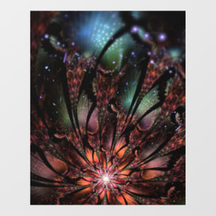 Soft and tenderness fractal fantasy flower   wall decal 