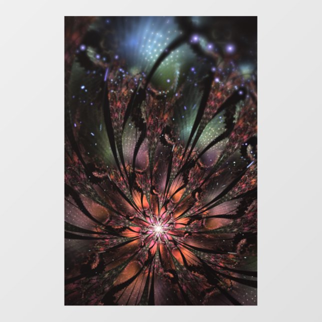 Soft and tenderness fractal fantasy flower   wall decal  (Front)