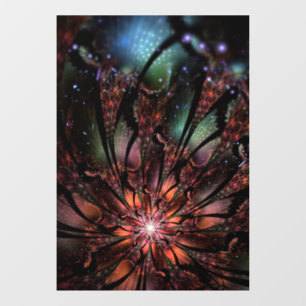 Soft and tenderness fractal fantasy flower window cling