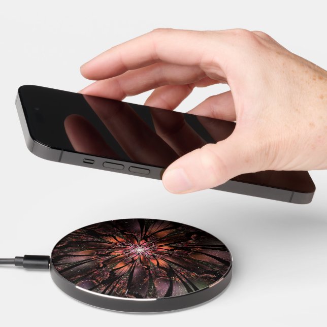 Soft and tenderness fractal fantasy flower wireless charger  (Hand)