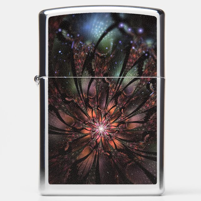 Soft and tenderness fractal fantasy flower zippo lighter (Front)