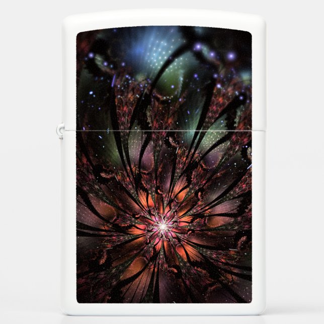 Soft and tenderness fractal fantasy flower   zippo lighter (Front)