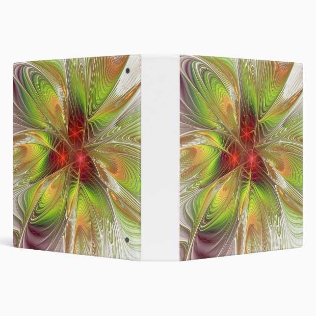 Soft and tenderness fractal fantasy flowers 3 ring binder (Background)