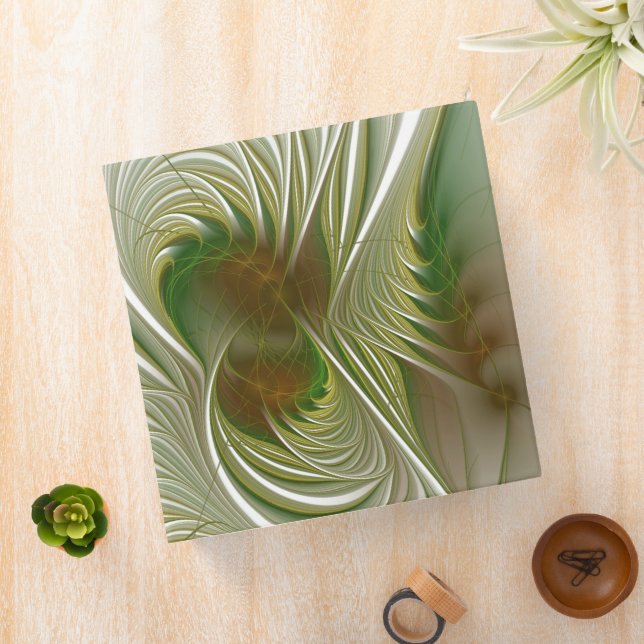 Soft and tenderness fractal fantasy flowers 3 ring binder (In Situ)