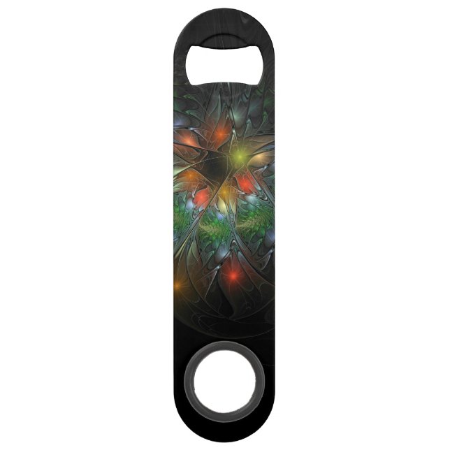 Soft and tenderness fractal fantasy flowers bar key (Front)