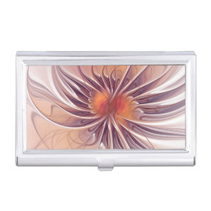 Soft and tenderness fractal fantasy flowers business card case