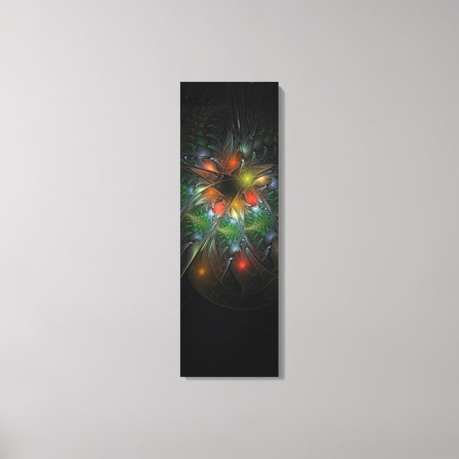 Soft and tenderness fractal fantasy flowers canvas print (Front)
