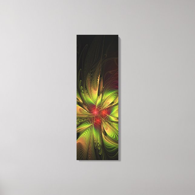 Soft and tenderness fractal fantasy flowers  canvas print (Front)