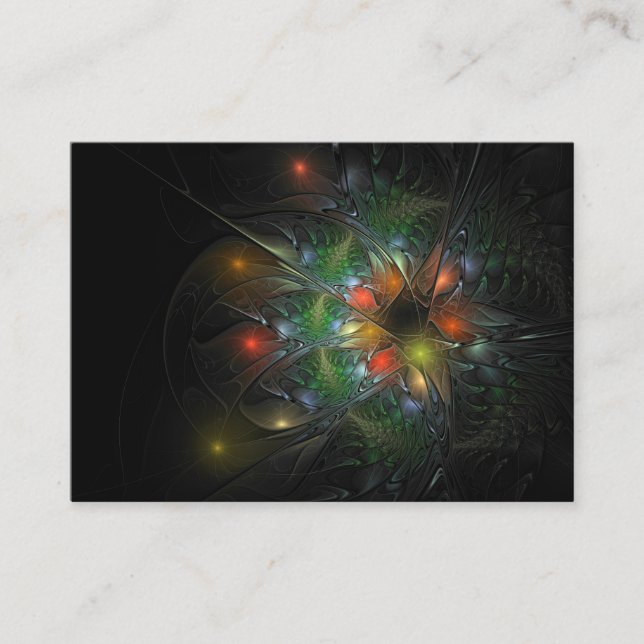 Soft and tenderness fractal fantasy flowers discount card (Front)