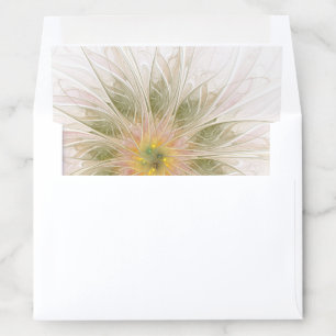 Soft and tenderness fractal fantasy flowers envelope liner