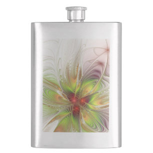 Soft and tenderness fractal fantasy flowers flask
