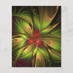 Soft and tenderness fractal fantasy flowers  flyer