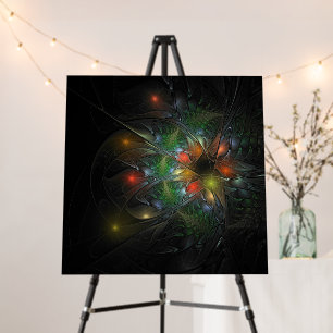 Soft and tenderness fractal fantasy flowers foam board