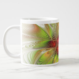 Soft and tenderness fractal fantasy flowers  giant coffee mug
