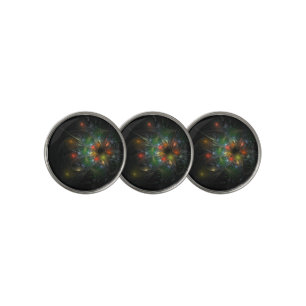 Soft and tenderness fractal fantasy flowers golf ball marker