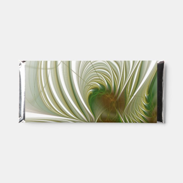 Soft and tenderness fractal fantasy flowers hershey bar favors (Front)