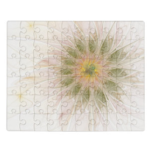 Soft and tenderness fractal fantasy flowers jigsaw puzzle
