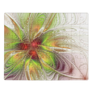 Soft and tenderness fractal fantasy flowers jigsaw puzzle