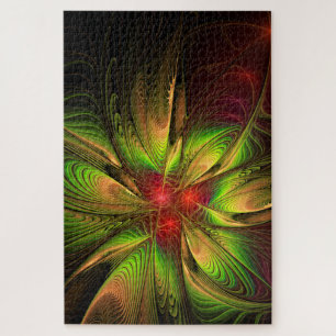 Soft and tenderness fractal fantasy flowers jigsaw puzzle