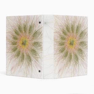 Soft and tenderness fractal fantasy flowers mini binder
