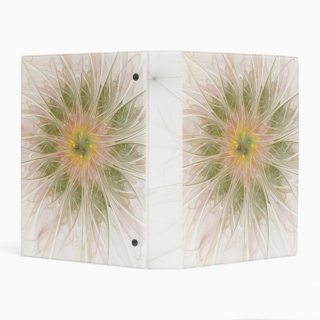 Soft and tenderness fractal fantasy flowers mini binder (Background)
