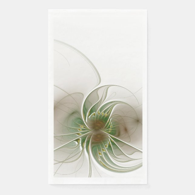 Soft and tenderness fractal fantasy flowers paper guest towels (Front)