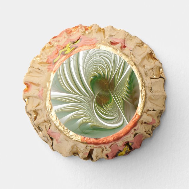 Soft and tenderness fractal fantasy flowers reese's peanut butter cups (Front)