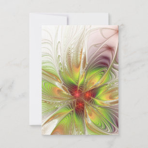 Soft and tenderness fractal fantasy flowers save the date
