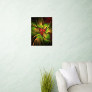 Soft and tenderness fractal fantasy flowers wall decal 
