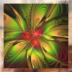 Soft and tenderness fractal fantasy flowers  window cling