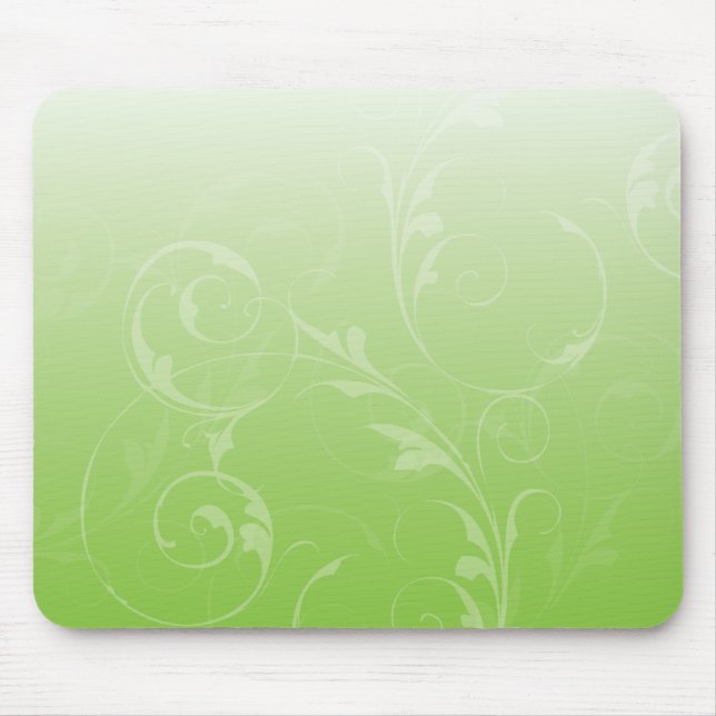Soft and Wavy on Lime Mousepad (Front)