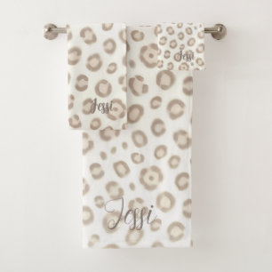 Soft Animal Luxe Pattern   Elegant Animal Print  Bath Towel Set