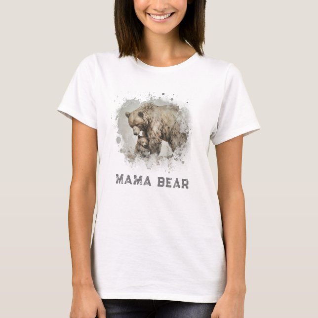 *~* Soft AP72 MAMA BEAR Cub Mother's Day Gift T-Shirt (Front)
