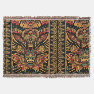 Soft Aqua "Aztec Dream" Cozy Throw Blanket