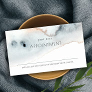 Soft Aqua Blue Gold Watercolor Beachy Appointment  Business Card at Zazzle