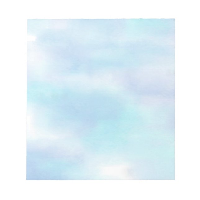 Soft Aqua Blue Sky 2 Notepad (Front)