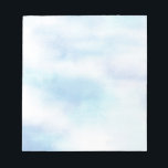 Soft Aqua Blue Sky Notepad<br><div class="desc">Printed with original abstract digital watercolor in soft aqua, blue and white.</div>