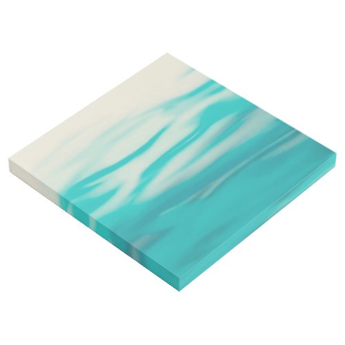 Soft Aqua Blue Wavy Watercolor Summer Vibes Gallery Wrap