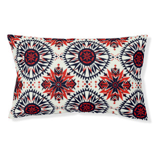 Soft Aqua "Cosmic Interlock" Plush Outdoor Dog Bed