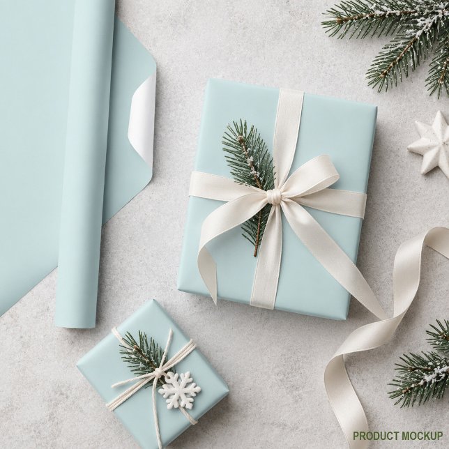 Soft Aqua Mint Wrapping Paper Roll (Creator Uploaded)
